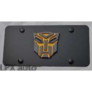  Transformers Autobot logo Black Steel License Plate 