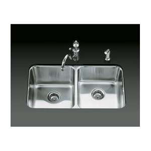  Kohler K 3351 NA Undertone Hi/Low Dbl Ss Kitchen Sink 