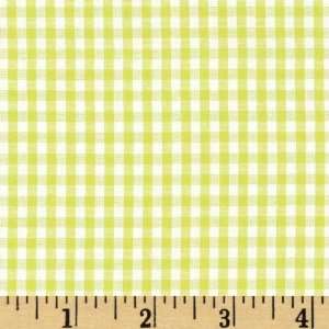  Woven 1/8 Gingham Lime/White Fabric By The Yard Arts 
