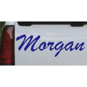  Morgan Car Window Wall Laptop Decal Sticker    Blue 54in X 