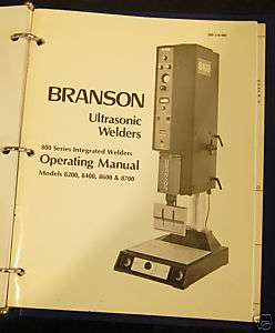Branson Model 8200 8400 8600 8700 Instruction Manual  