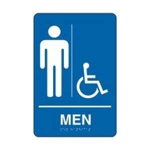  MEN (W/HANDICAP GRAPHIC) Sign   9 x 6   Restroom 