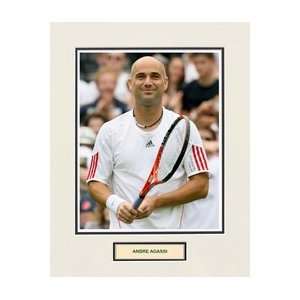  Andre Agassi Matted Photo Sports Collectibles