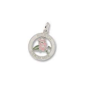  3524 N. Carolina Azalea Charm   Sterling Silver Jewelry