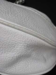 CARLA MANCINI White Leather Shoulder Handbag  