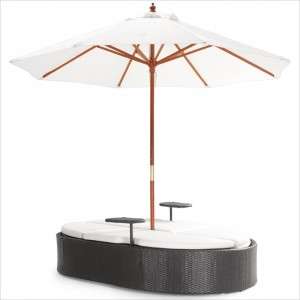 Zuo Hampton Outdoor Bed Lounge 2 Person with Umbrella  