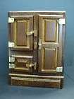 Miniature Old Fashion Walnut Kitchen Refrigerator