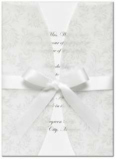 White Jacket Floral Wedding Invitations Kit 50/pk  