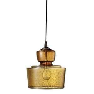  Jamie Young Lafitte Amber Glass 10 Wide Pendant 