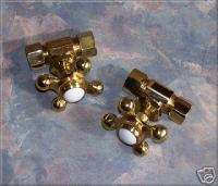 SHUT OFF VALVES for claw foot tub WATER PIPES   BRASS  