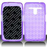 For Metro PCS LG Esteem 4g MS910 Purple Cover Phone Crystal Skin Case 