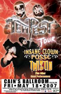 INSANE CLOWN POSSE rare TWIZTID concert poster  