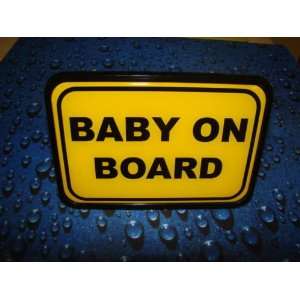 Baby On Board   Yellow   Tow Trailer Hitch Cover Plug Truck Pickup RV