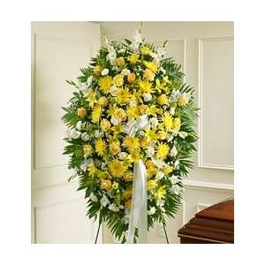   1800Flowers   Deepest Sympathies Standing Spray   Yellow   Large