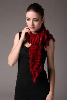 0031 Rex Rabbit Fur Lovely women scarves neck warmer scarf wrap cape 