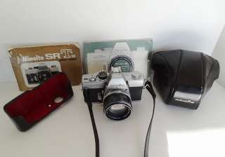 Minolta SRT101 35mm SLR Film Camera plus Rokkor 58 mm lens w/Case 