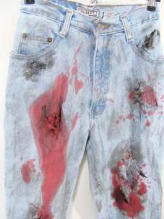   High Waist BLOODY Mom Jeans ZOMBIE WALK PANTS Halloween Costume S XS