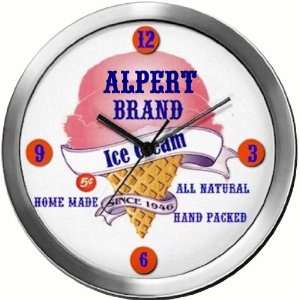 ALPERT 14 Inch Ice Cream Metal Clock Quartz Movement  