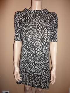 Crew Collection Rare Chain Print Wool Dress S Small  