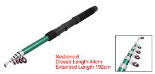 Sections Black Green Telescopic Fishing Rod Pole  