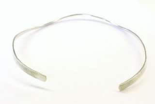 Vintage ~ Sterling Silver Plain Choker Necklace ~ 15  