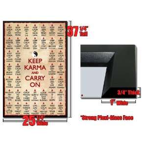   Zen Keep Karma and Carry On Poster Yin Yang List