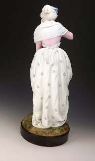 Antique Large French Porcelain Lady Figurine   Very Nice  