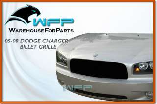05 06 07 08 Dodge Charger Bumper Billet Grille BLACK  