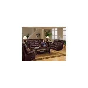   Piece Dual Reclining Sofa Set in Merlot Leather by Catnapper   4351 S