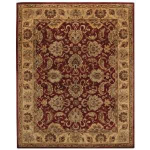  Monticello Mahal Red Garnet Hand Tufted Wool Area Rug 2.00 