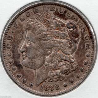 1888 Morgan Dollar US $1 Silver Coin  