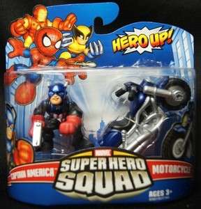 Marvel Super Hero Squad CAPTAIN AMERICA & MOTORCYCLE WAVE 17  