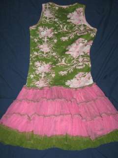 Ooh La La Couture Green Pink Pettiskirt Dress Girl 10  