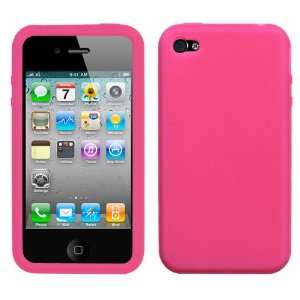 Apple iPhone 4 4g 4s Hot Pink Solid TPU Design AT&T Verizon Soft Case 