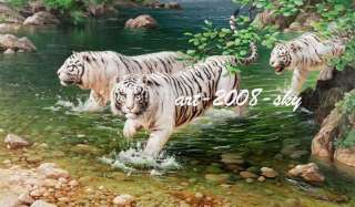 Original Wild Animal Oil painting arttigeron canvas 30x50  