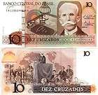 Money from Brazil 10000 dez mil cruzados banknote  