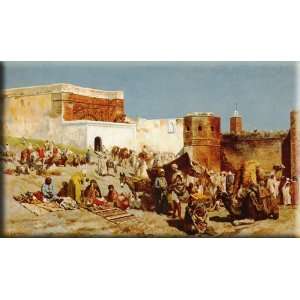 Open Market, Morocco 16x9 Streched Canvas Art by Weeks, Edwin Lord