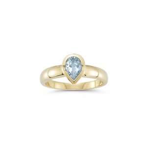  2.03 Cts Sky Blue Topaz Solitaire Ring in 14K Yellow Gold 
