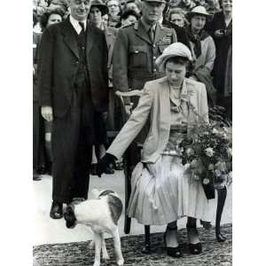  Princess Elizabeth II at Sark Receiving a Bouquet of 
