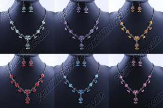 Wholesale 54sets(9style) acryl & alloy necklace earring sets