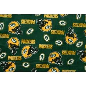   Bay Packers Football Fleece Fabric Print By the Yard