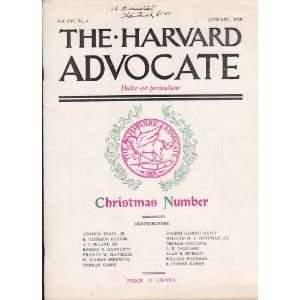 The Harvard Advocate Vol. CVI No. 4 January, 1920 Christmas Number