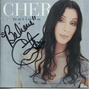  Cher Autographed/Signed Belive Album Cover Sports 