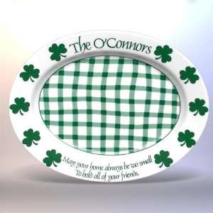  Personalized Irish Platter with Shamrocks   16