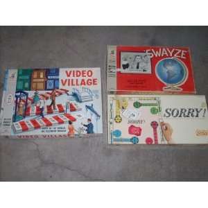  COLLECTION OF (3) VINTAGE BOARD GAMES 1960 VIDEO VILLAGE 