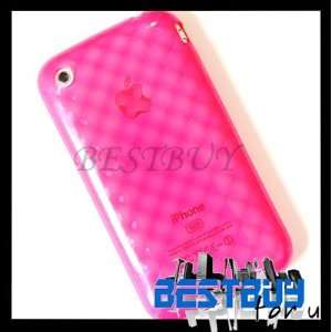  PINK crystal Back soft case cover skin for iPhone 3G 3GS 