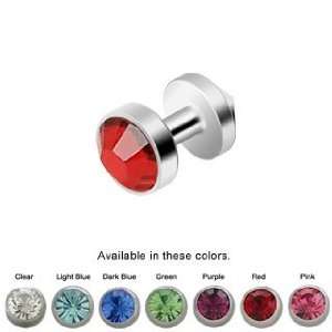   Solid Titanium Skin Diver with 3mm Colored CZ Gems   SAD 04 Jewelry