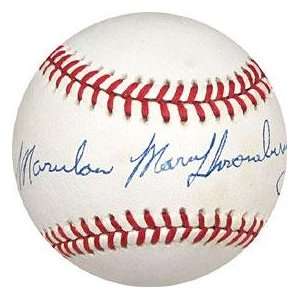  Marv Marvelous Throneberry Autographed Baseball (James 
