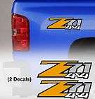 Z71 4x4 Silverado Orange Decal Truck Sticker Set