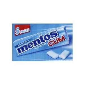 Mentos Gum Peppermint 5 Gum 66g   Pack of 6  Grocery 